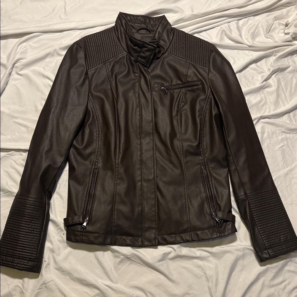 Celebrity Pink Brown Leather Jacket